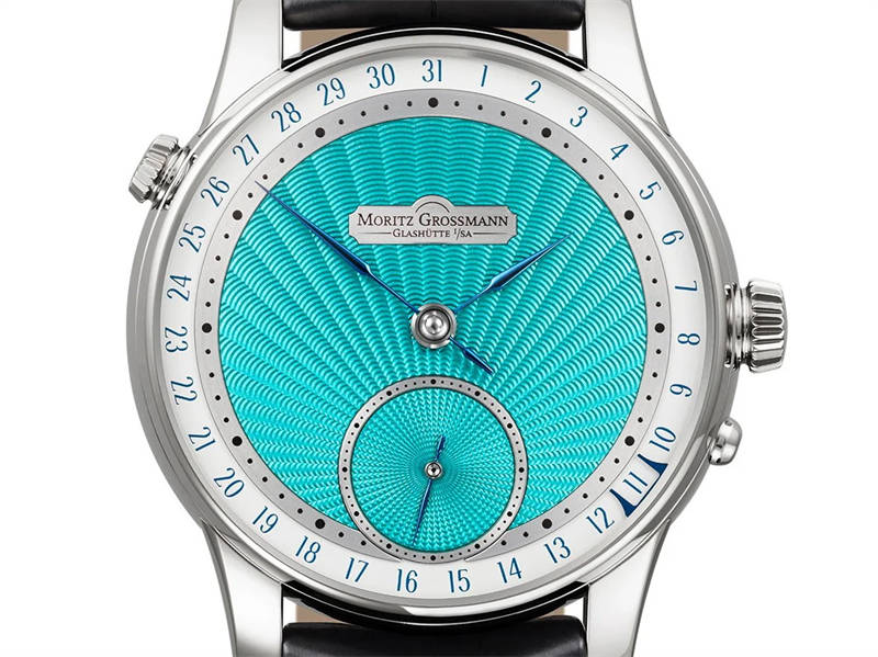 Moritz Grossmann全新腕表Date Turquoise颠覆传统，玑镂纹表盘绿松石妙不可言