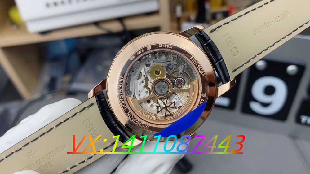 MKS厂江诗丹顿传承85180蓝盘玫瑰金:做工细节全方位解读